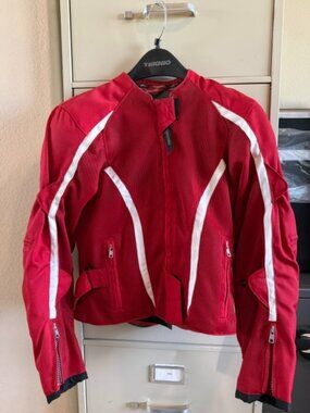 Teknic Women's Motorcycle Jacket, Red, Size 6, In great condition